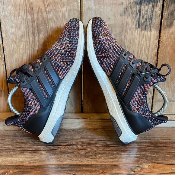 Adidas Ultra Boost 3.0 look New black multicolor Mens sneakers shoes size 9 - Picture 9 of 16